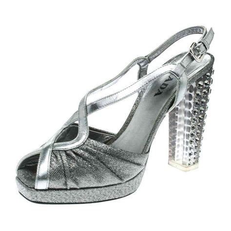 prada silver slingback sandals|prada slingback shoes sale.